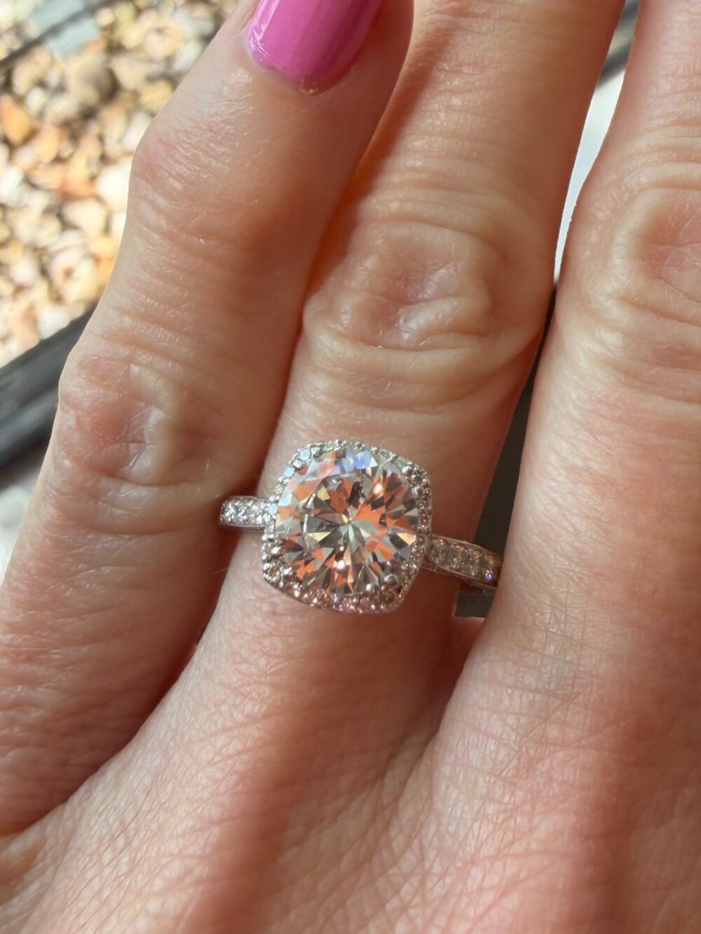 Tacori Platinum Halo Dantela Semi-Mount Engagement Ring Fits ~2ct Diamond